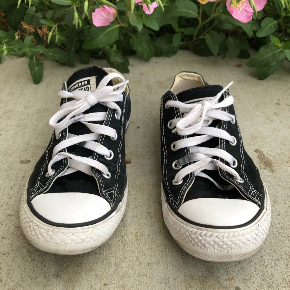Converse Black Canvas Shoes Size 3
